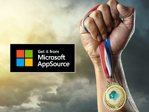 Microsoft Marketplace - Hand holding SharePoint medal